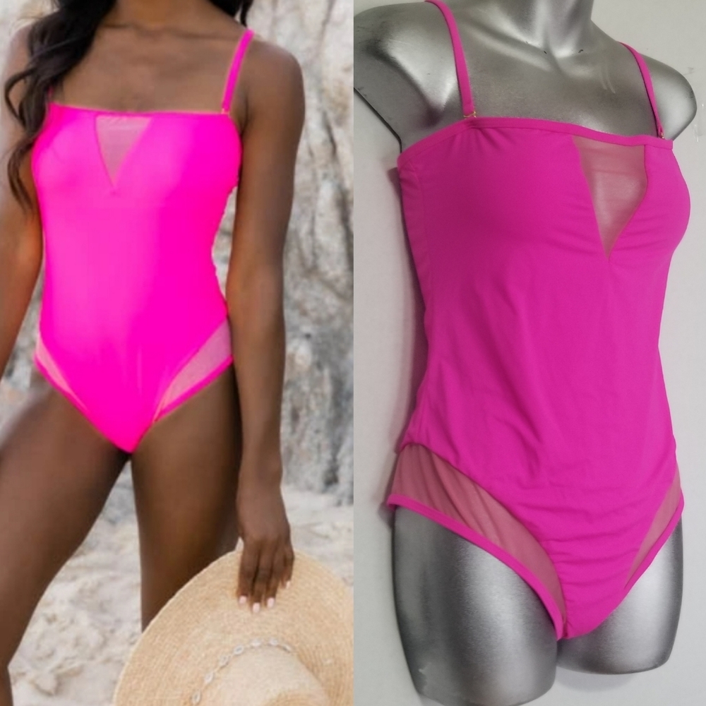 DIVE INTO LOVE HOT PINK SWIMSUIT - Picture 3 of 6